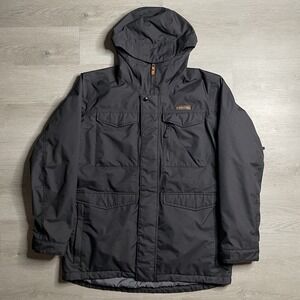 Burton Covert Snowboard Jacket Living Lining Insulated Hooded Mens Size XL Black